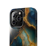 Blue Gold Agate Tough Phone Case Marble Stone Design  Shamo's