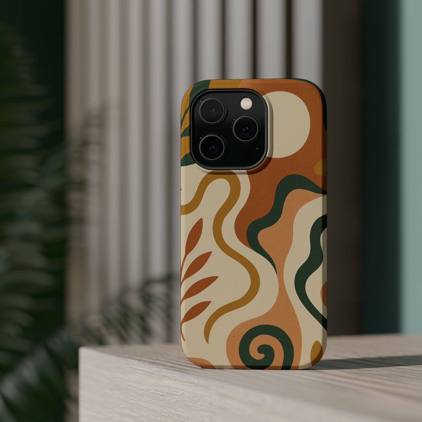 Abstract Earth-Tone Impact iPhone Case — MagSafe  Shamo's