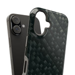 Dark Carbon Fiber Texture Magnetic Impact-Resistant iPhone Case | MagSafe compatible - iPhone 17 Pro Max / Glossy - Shamo's