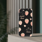 Sweet Love Strawberry Clear iPhone Case | MagSafe - Shamo's
