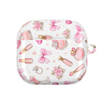 AirPods Case, Pink Beauty Boss Lady Makeup Pattern Silicone Protective Cover