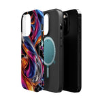 Liquid Aurora MagSafe Phone Case – Colorful Chrome-Effect Swirls | Glossy