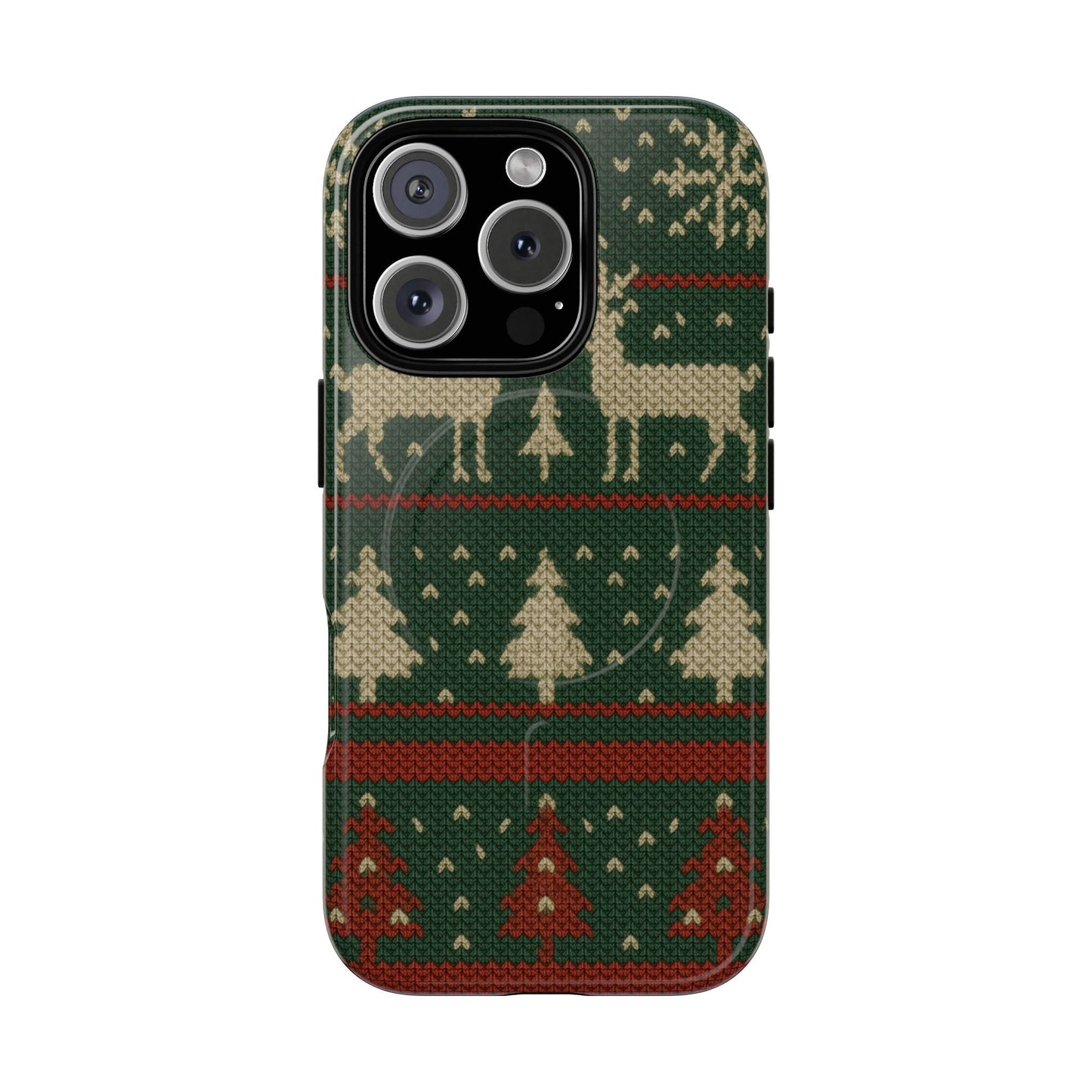 Holiday Knit Reindeer MagSafe Tough iPhone Case