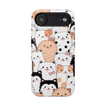 Cute Cartoon Cats & Puppies Phone Case with MagSafe Compatibility