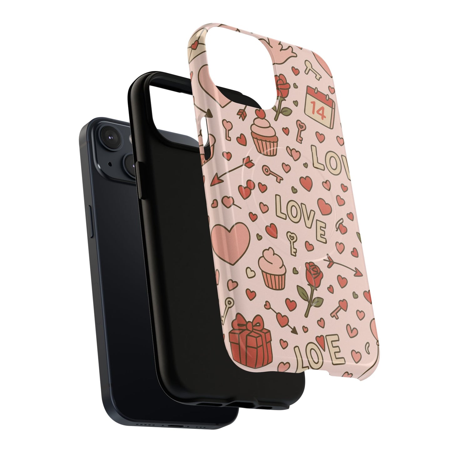 Sweet Love Pattern iPhone Case (MagSafe compatible)
