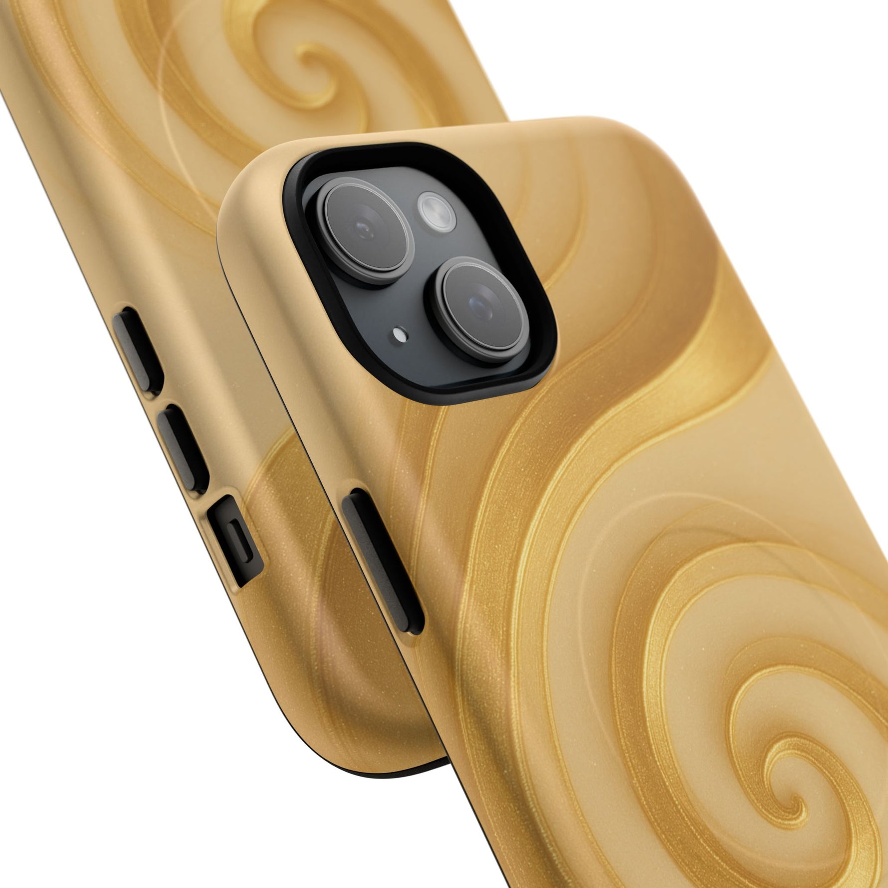 Luxury Series Swirl Gold iPhone Case compatible with MagSafe - Shamo's