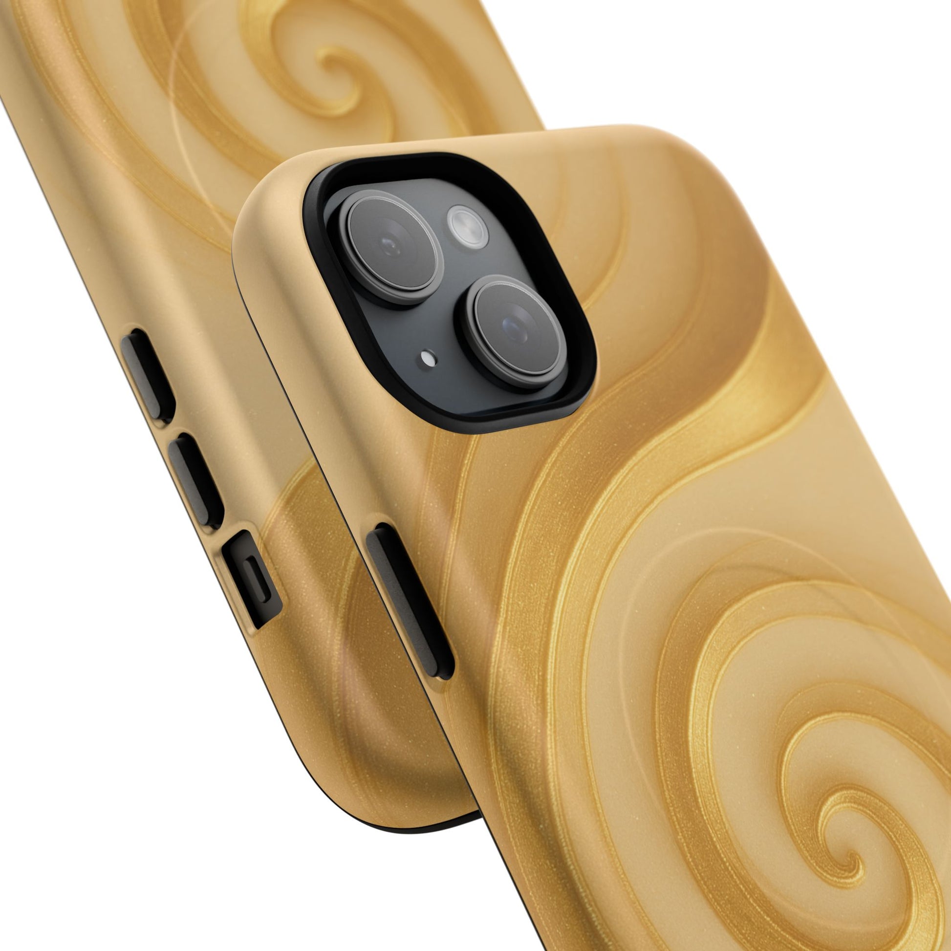 Luxury Series Swirl Gold iPhone Case compatible with MagSafe - Shamo's