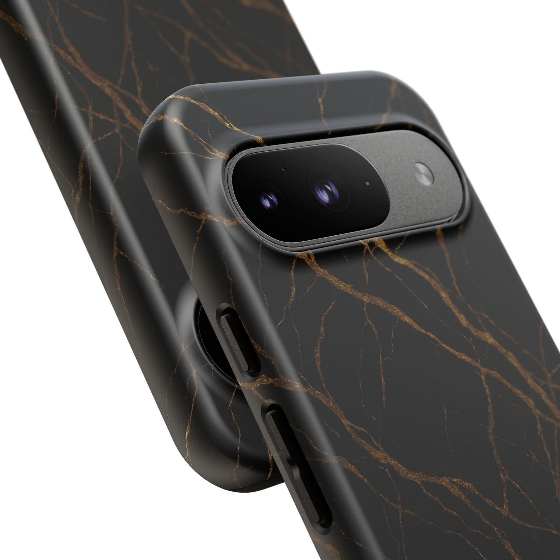 Black Marble Tough iPhone Case  Shamo's
