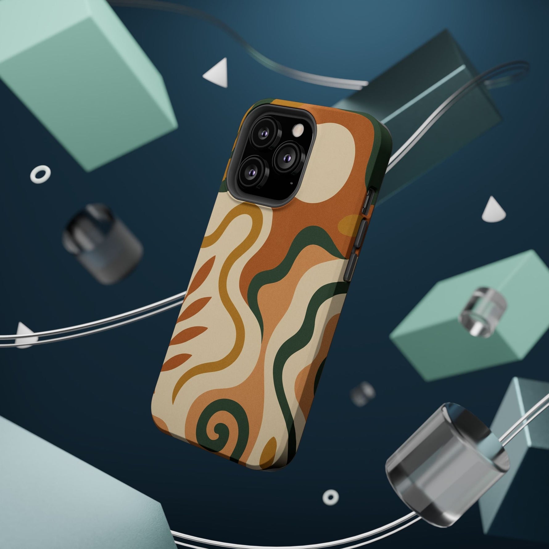 Abstract Earth-Tone Impact iPhone Case — MagSafe  Shamo's