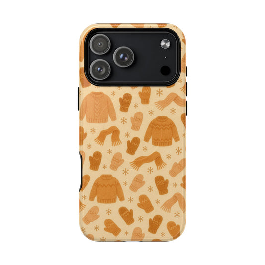 Cozy Winter Sweaters Holidays iPhone Case — Warm Knit Pattern with MagSafe - Shamo's