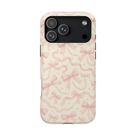 Coquette Bows Pattern iPhone Case | MagSafe