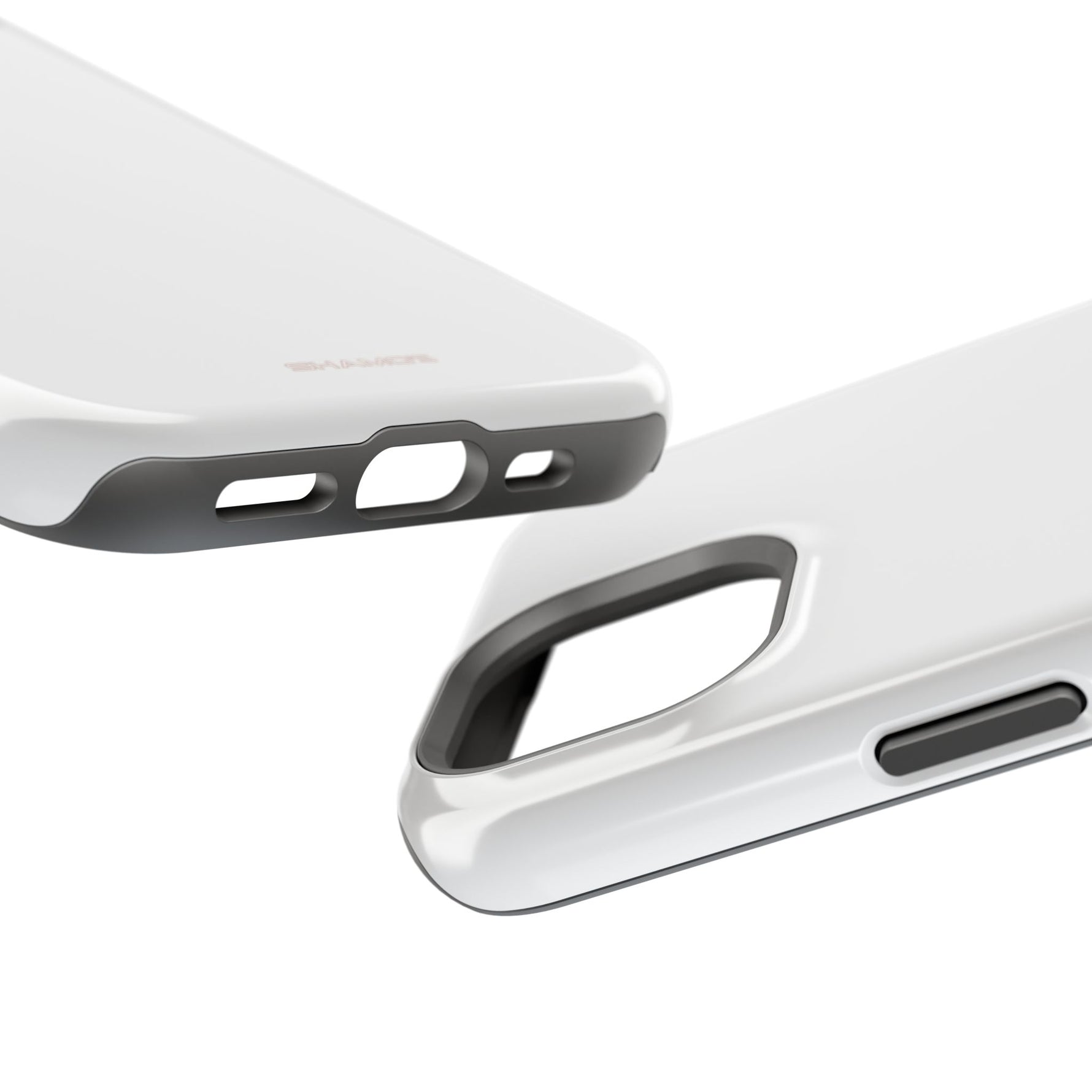 White Solid Color MagSafe Compatible Impact-Resistant Phone Case