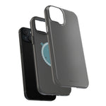Charcoal Ink Black Solid Color Impact-Resistant iPhone Case | Slim Shockproof Magsafe-Compatible