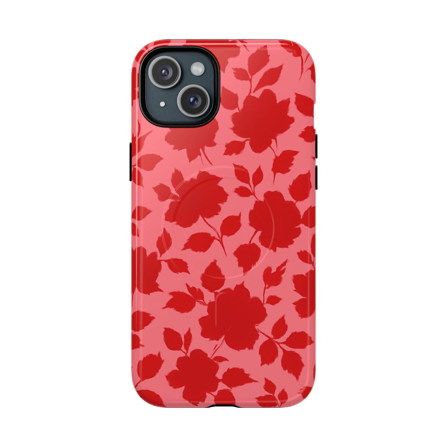 Red Floral Love iPhone Case (MagSafe compatible)