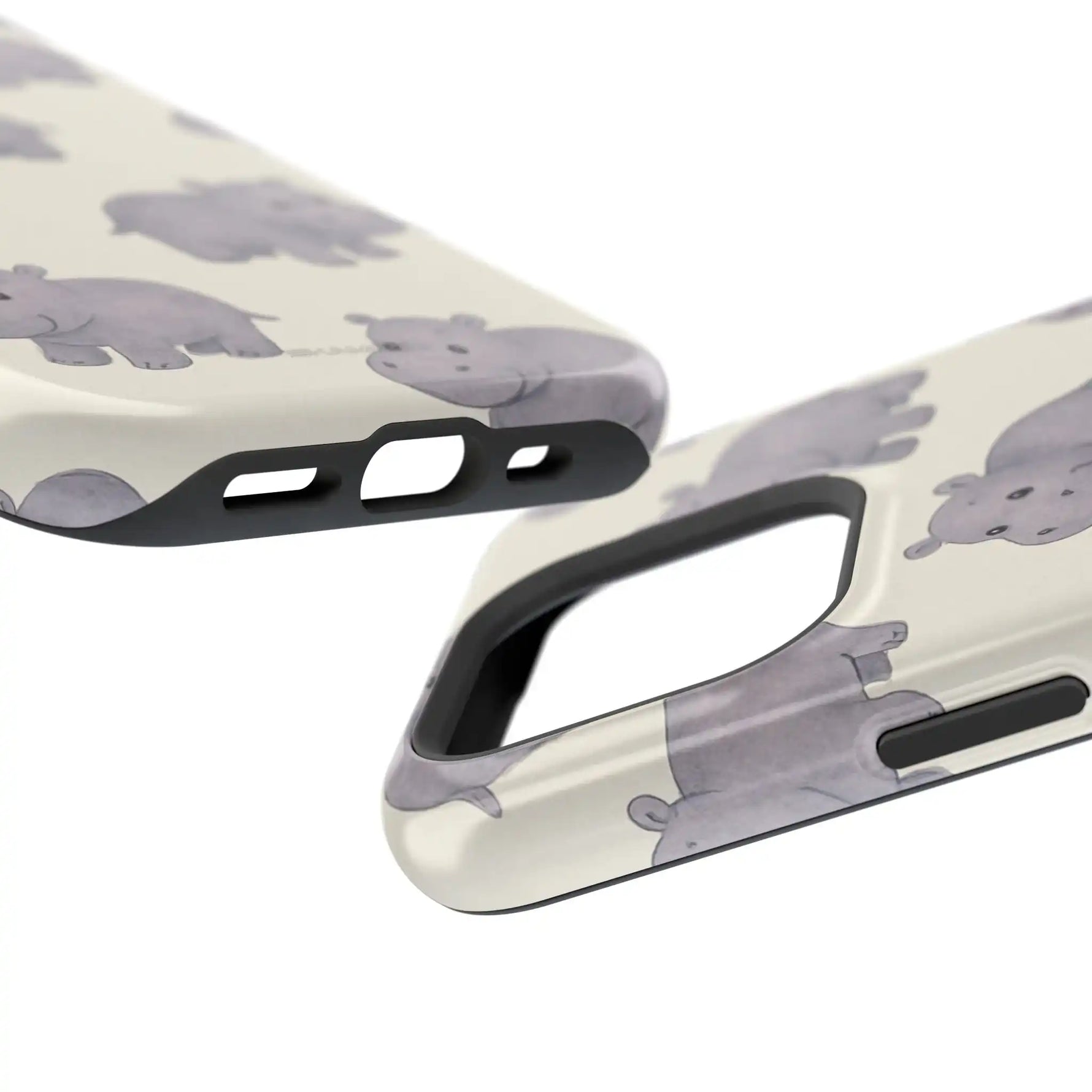 Cute Tiny Hippo Magnetic Impact-Resistant Phone Case