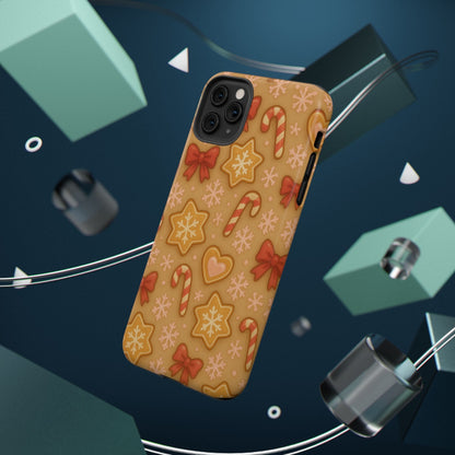 Candy Cane & Gingerbread Holiday iPhone Case — Impact-Resistant