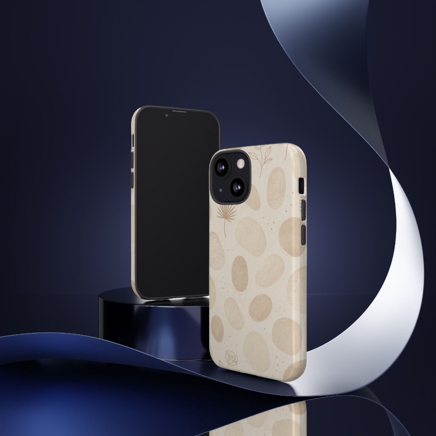 Neutral Pebble Pattern Tough iPhone Case  Shamo's