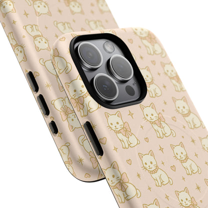 Cute Kawaii Cat Pattern iPhone Case with MagSafe - Shamo's
