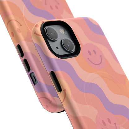Groovy Smiley Faces Retro iPhone Case | MagSafe