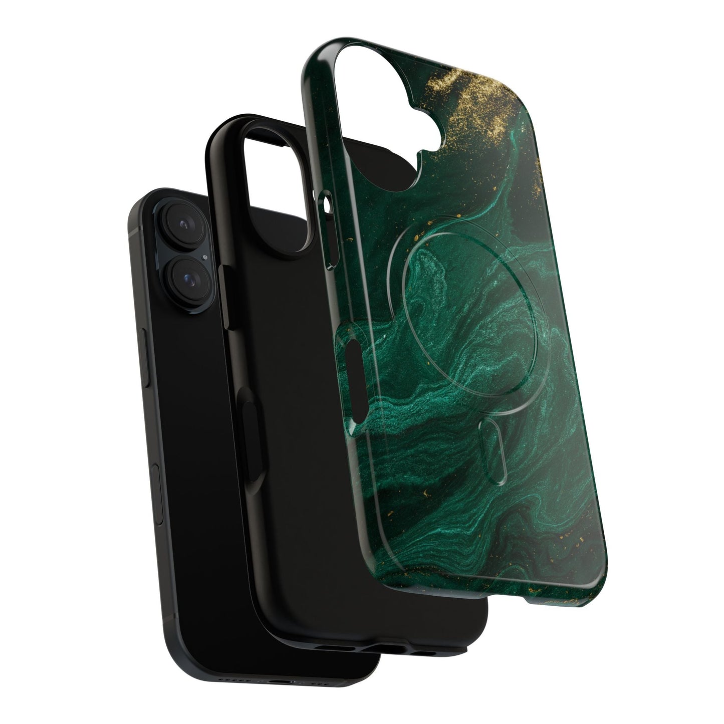 Emerald Marble with Gold Veins iPhone Case | with MagSafe  Shamo's