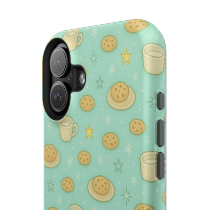 Cookie & Coffee Pattern Tough iPhone Case — Impact-Resistant
