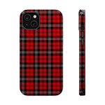 Red Tartan Plaid Impact-Resistant iPhone Case | MagSafe compatibility  Shamo's iPhone 14 Plus / Glossy
