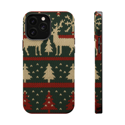 Holiday Reindeer Knit iPhone Case | compatible with MagSafe