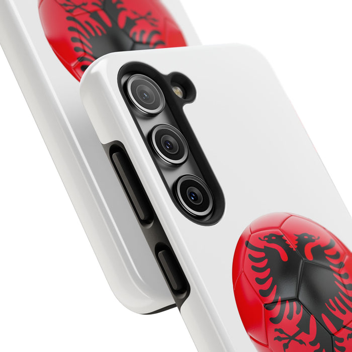 Tough Phone Cases with Albanian soccer flag