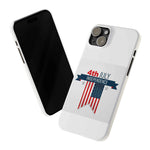 Slim Phone Cases with 4th of July writing for iPhone 17 and more