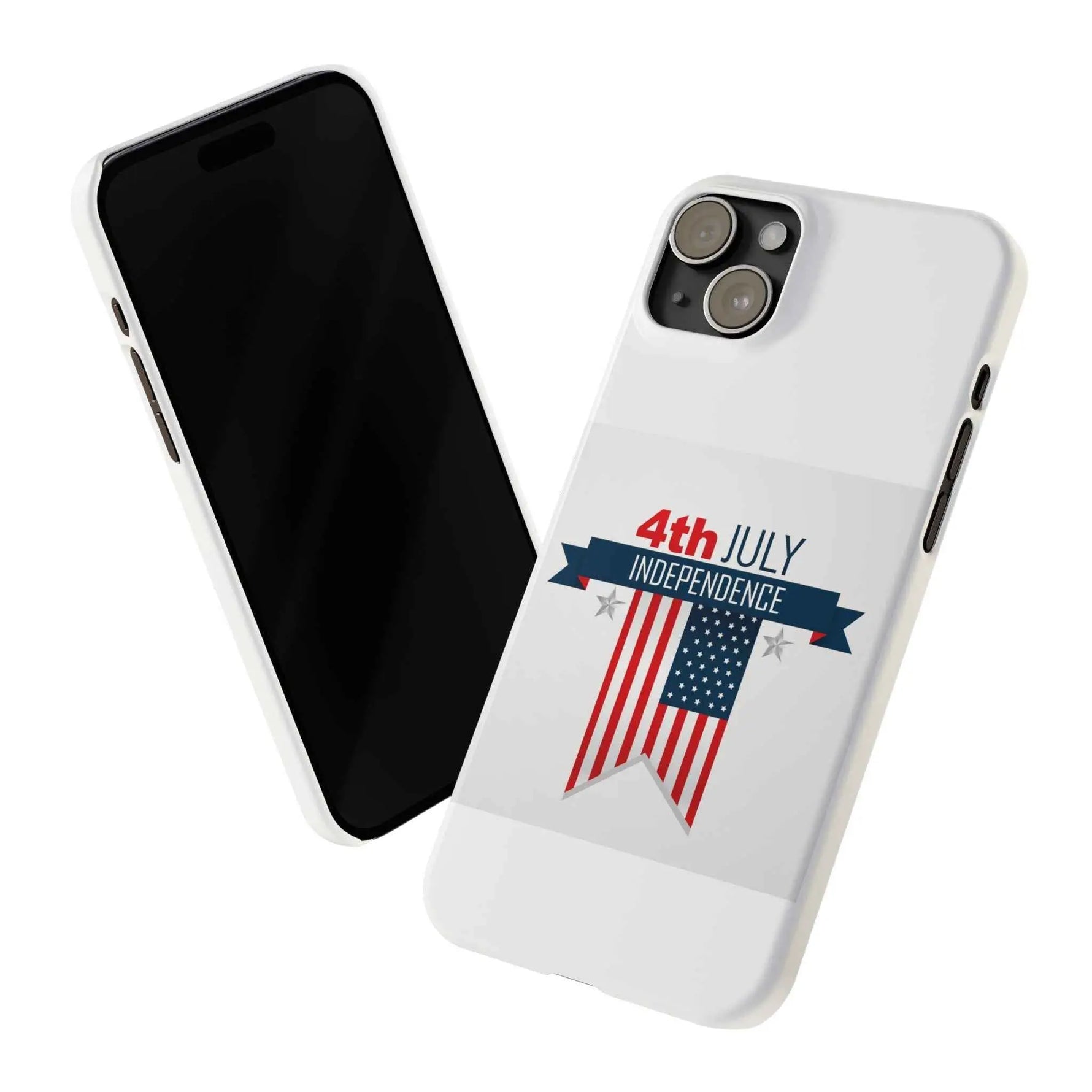 Slim Phone Cases with 4th of July writing for iPhone 17 and more