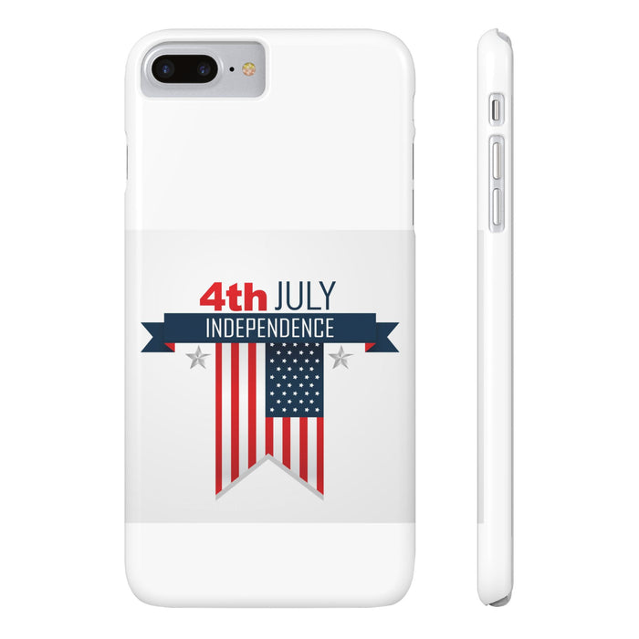 Slim Phone Cases with 4th of July writing for iPhone 17 and more