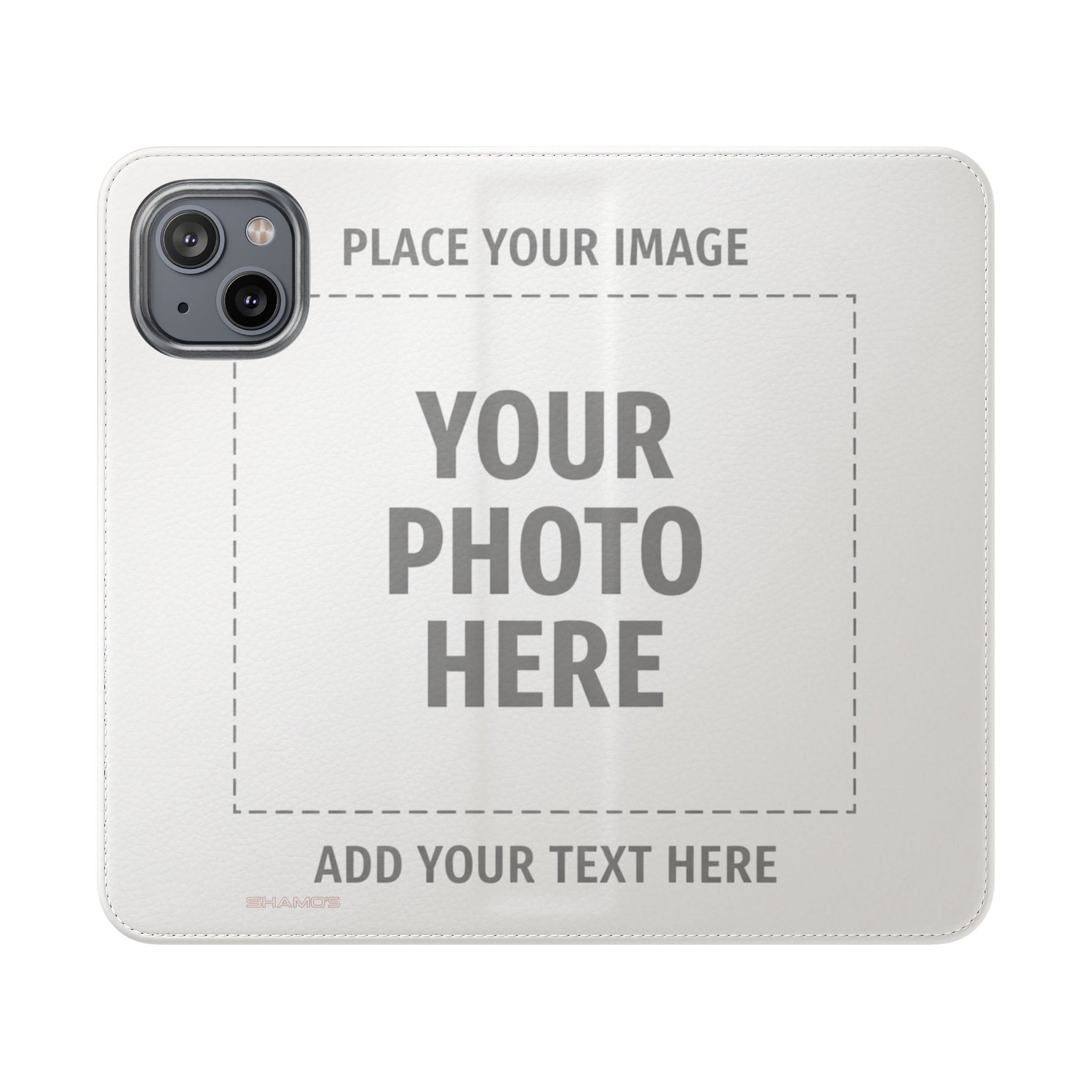 Personalized Flip Wallet Phone Case – Custom Photo & Text Wallet Cover