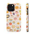 Kawaii Breakfast Pattern Magnetic Phone Case, Cute Cartoon Food Impact-Resistant Cover, MagSafe Compatible