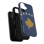 Kosovo Flag Tough iPhone Case — Navy Blue Stars & Gold Map (MagSafe compatible)  Shamo's
