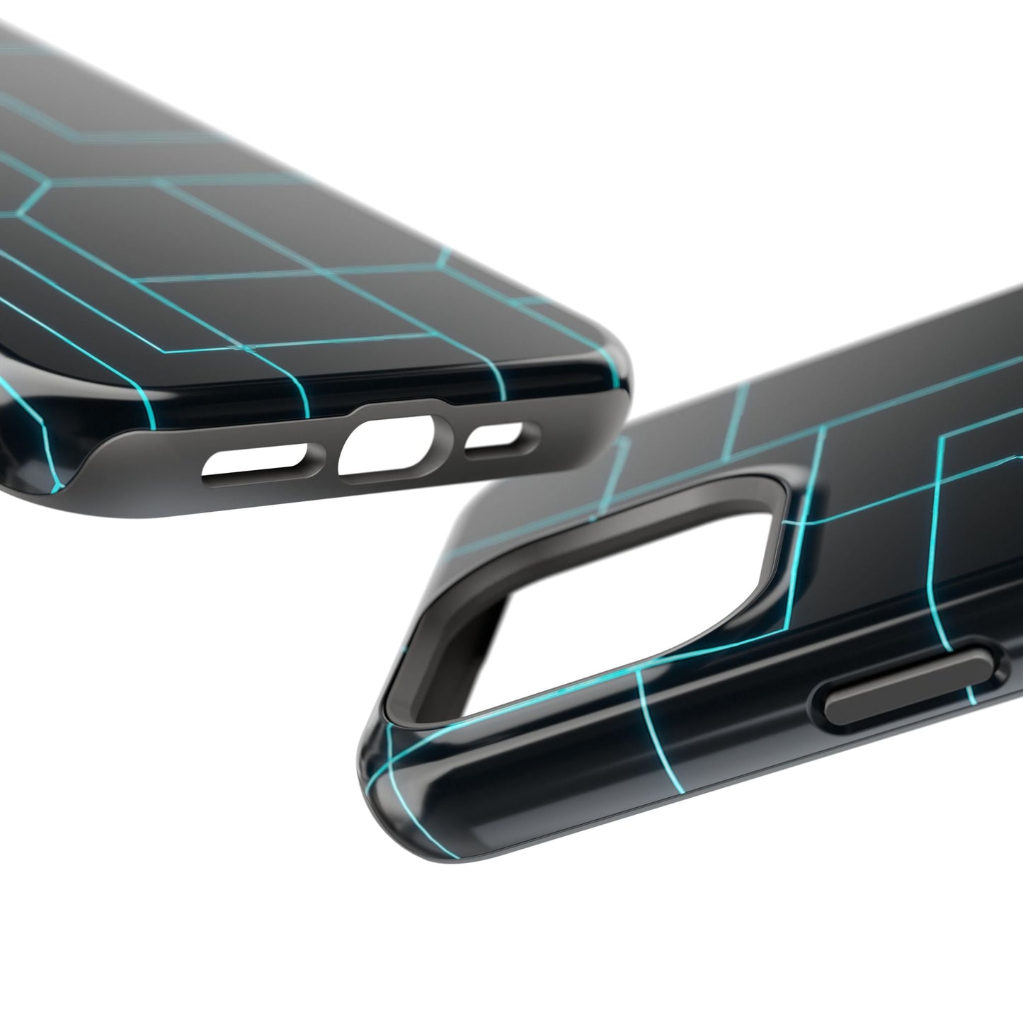 Neon Grid Magnetic Impact-Resistant iPhone Case | MagSafe compatible  Shamo's
