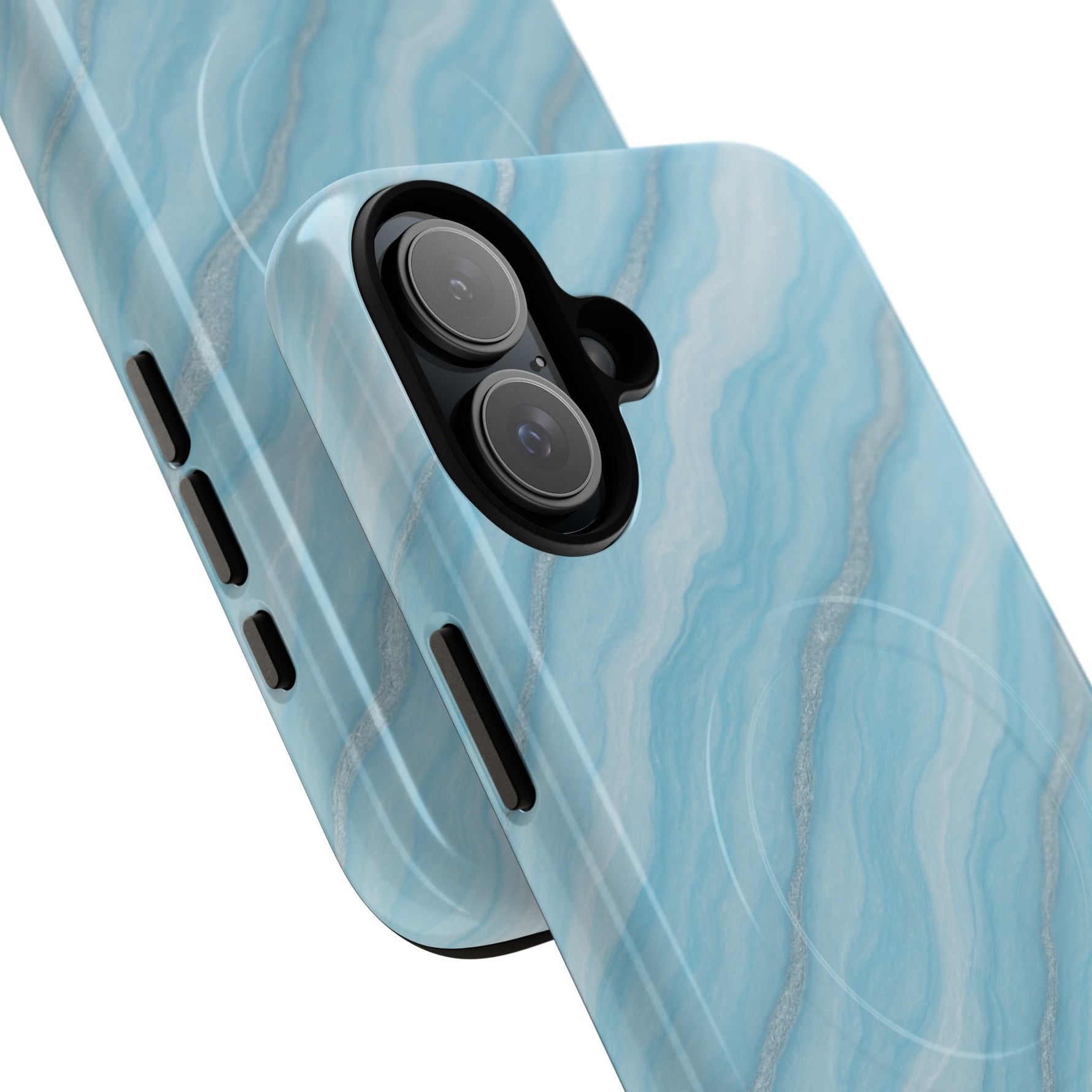 Sky Blue Marble iPhone Case with MagSafe  Shamo's