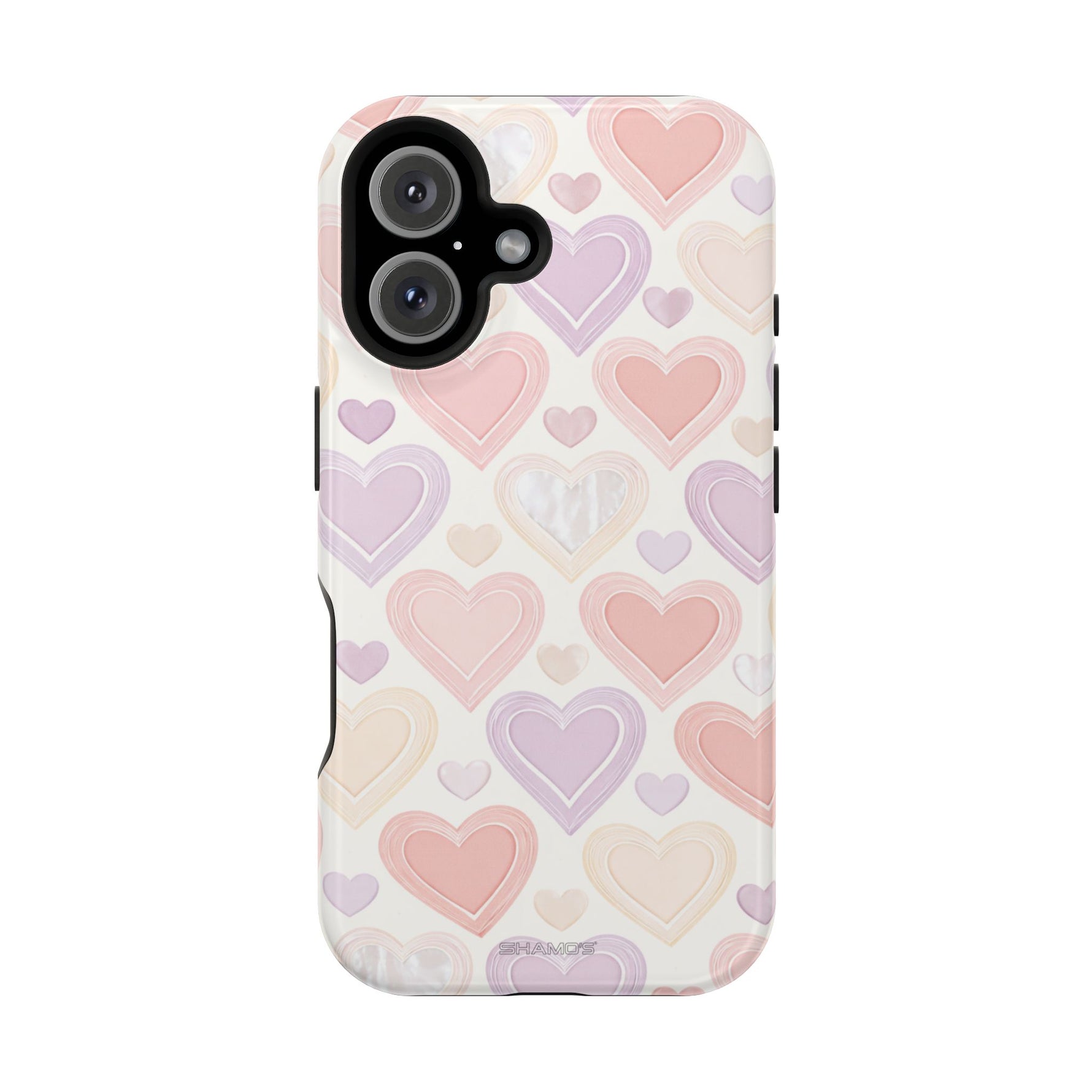 Pastel Heart Love MagSafe Impact-Resistant iPhone Case