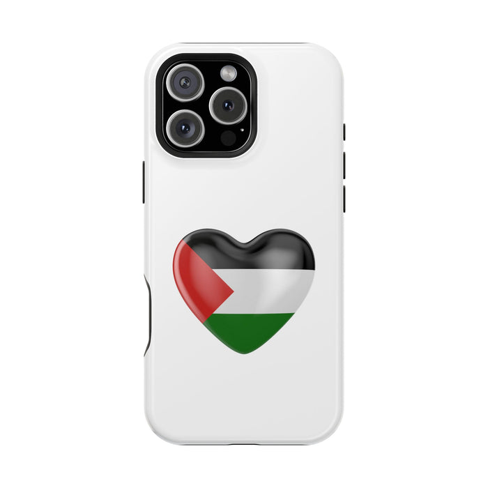 MagSafe Tough Cases with Palestinian flag in heart shape