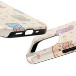 Cute Pastel Bear Impact Phone Case | Heart & Star Kawaii Pattern  Shamo's