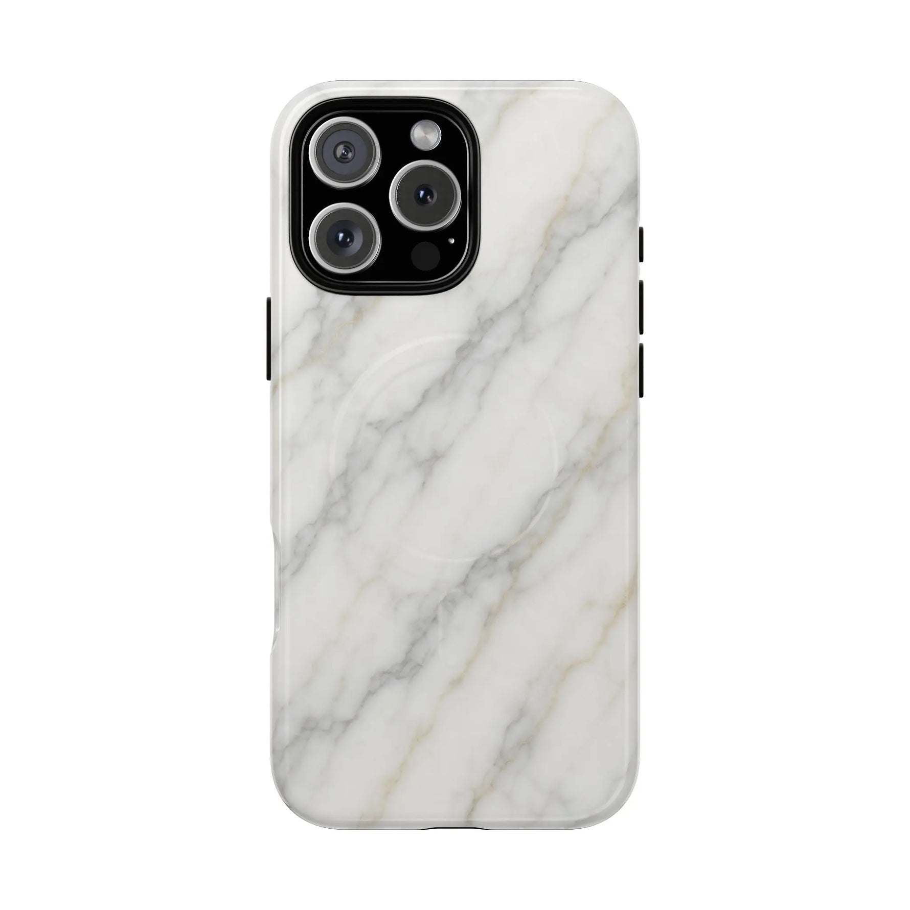 Classic White Marble iPhone Case with MagSafe - Shamo's
