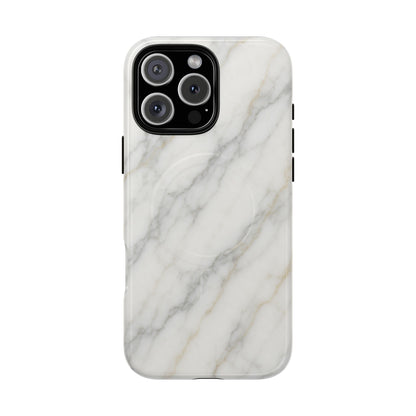 Classic White Marble iPhone Case with MagSafe - Shamo's