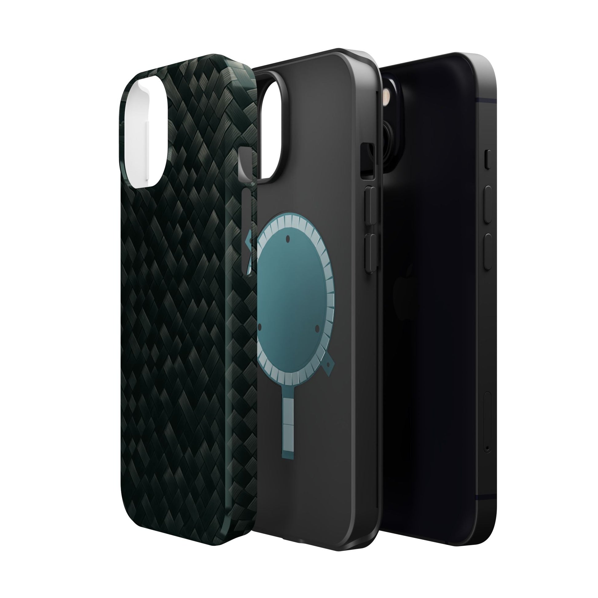 Dark Carbon Fiber Texture Magnetic Impact-Resistant iPhone Case | MagSafe compatible  Shamo's