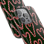 Candy Cane Heart MagSafe Impact-Resistant iPhone Case  Shamo's