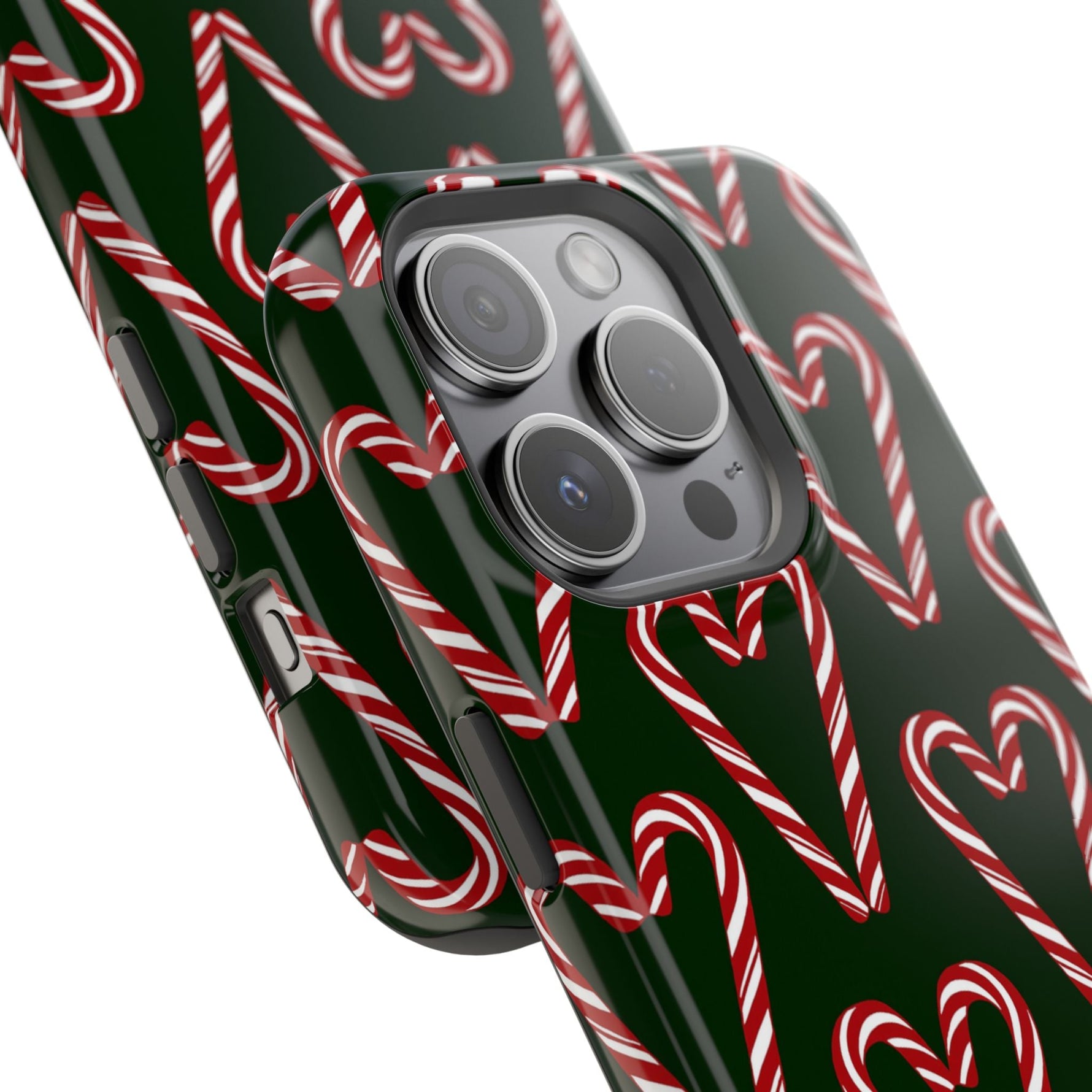 Candy Cane Heart MagSafe Impact-Resistant iPhone Case  Shamo's