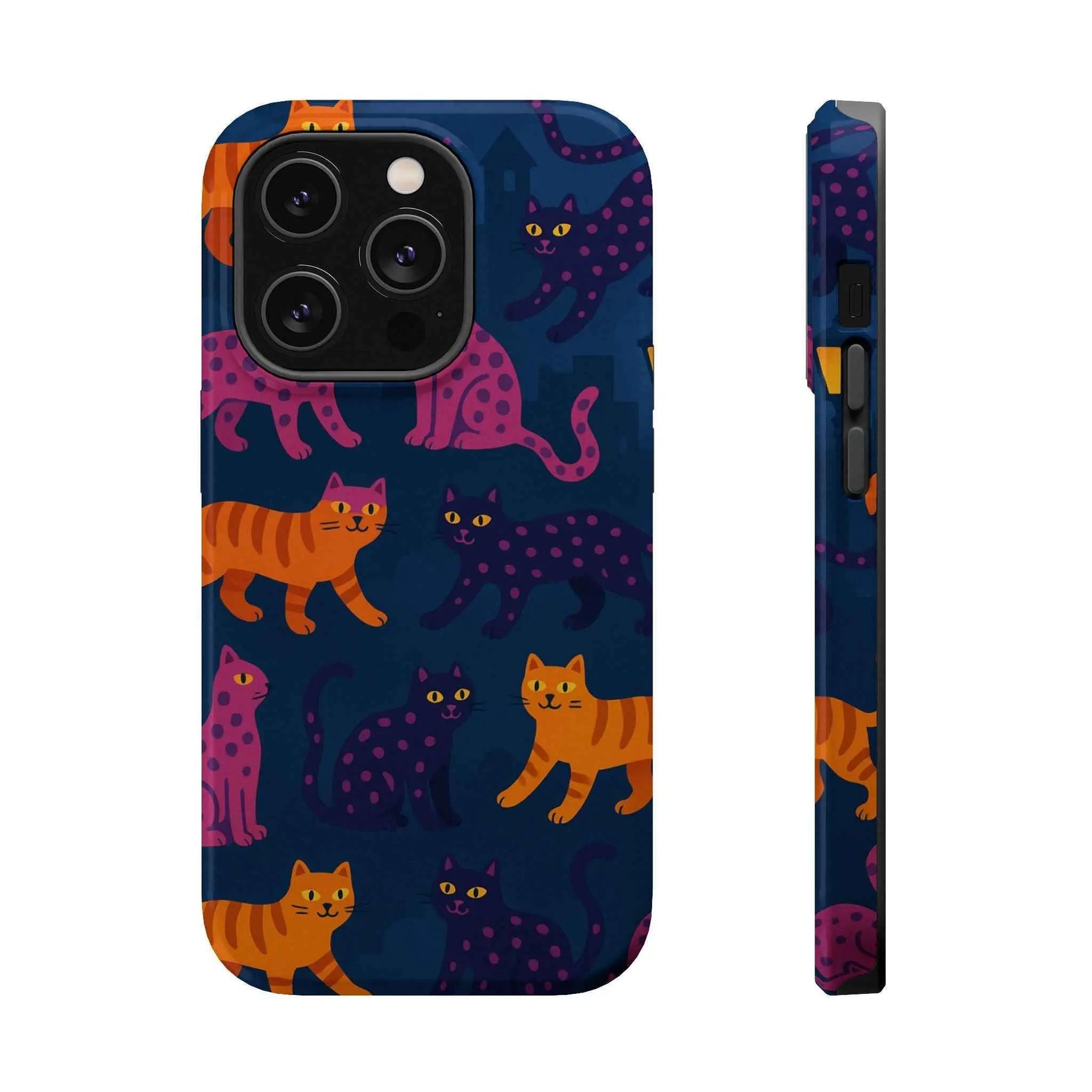 Colorful Cat Phone Case - MagSafe Impact-Resistant