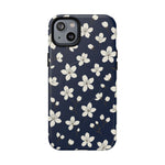 Navy Blossom Floral iPhone Case | MagSafe  Shamo's iPhone 14 Plus / Matte