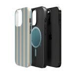 Blue Strips Pattern iPhone Case Compatible with MagSafe - Shamo's