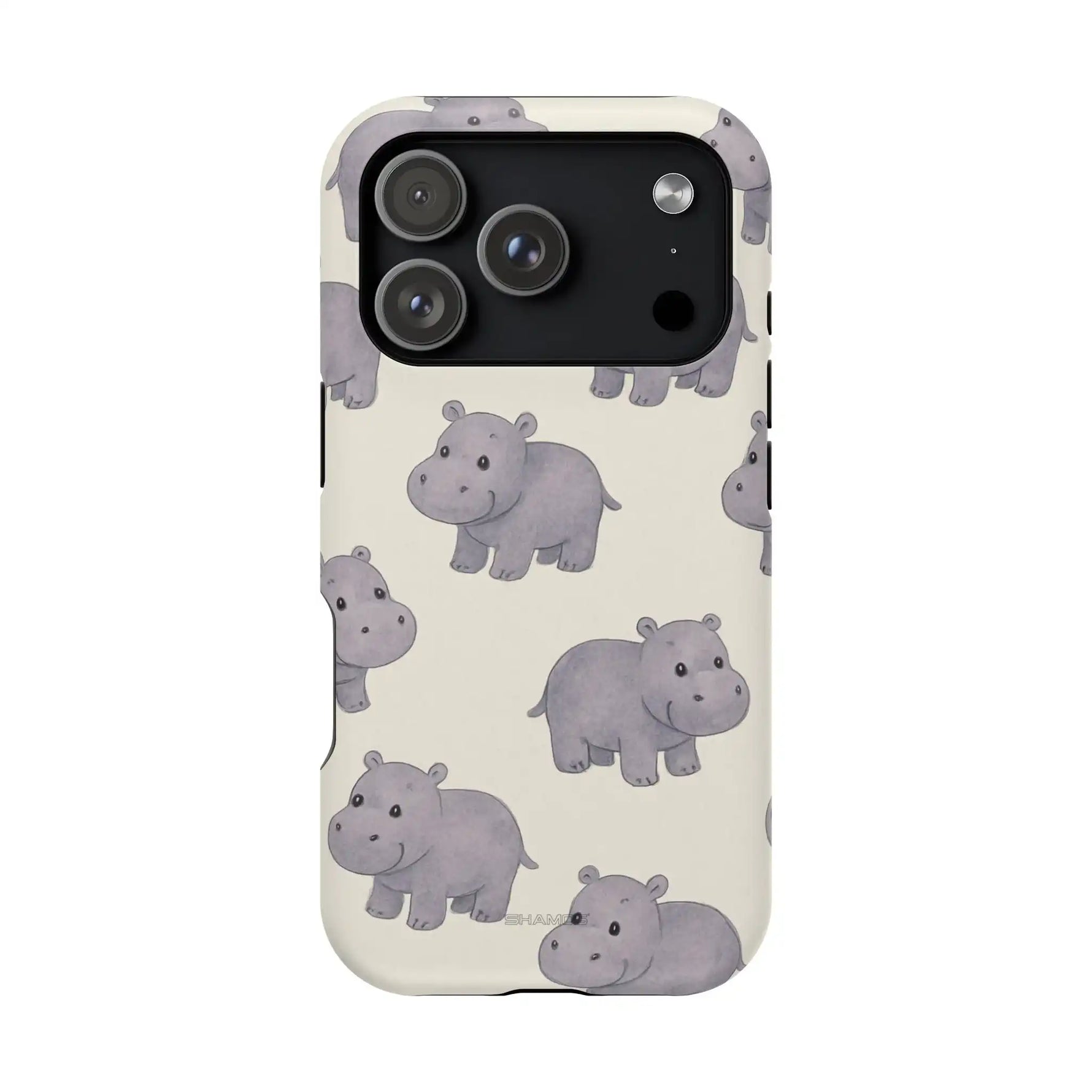 Cute Tiny Hippo Magnetic Impact-Resistant Phone Case