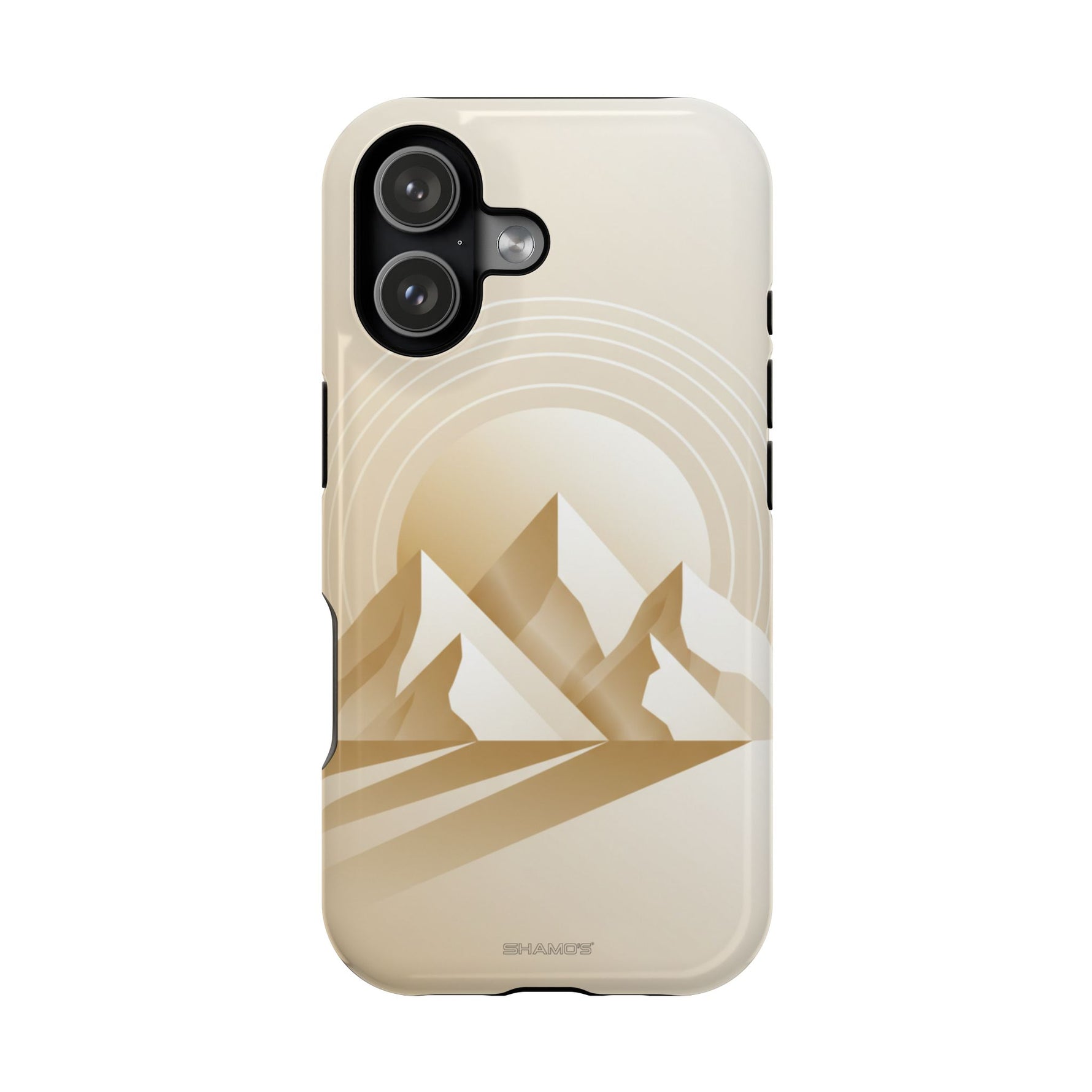 Minimalist Mountain Abstract Landscape iPhone Case with MagSafe Compatibility