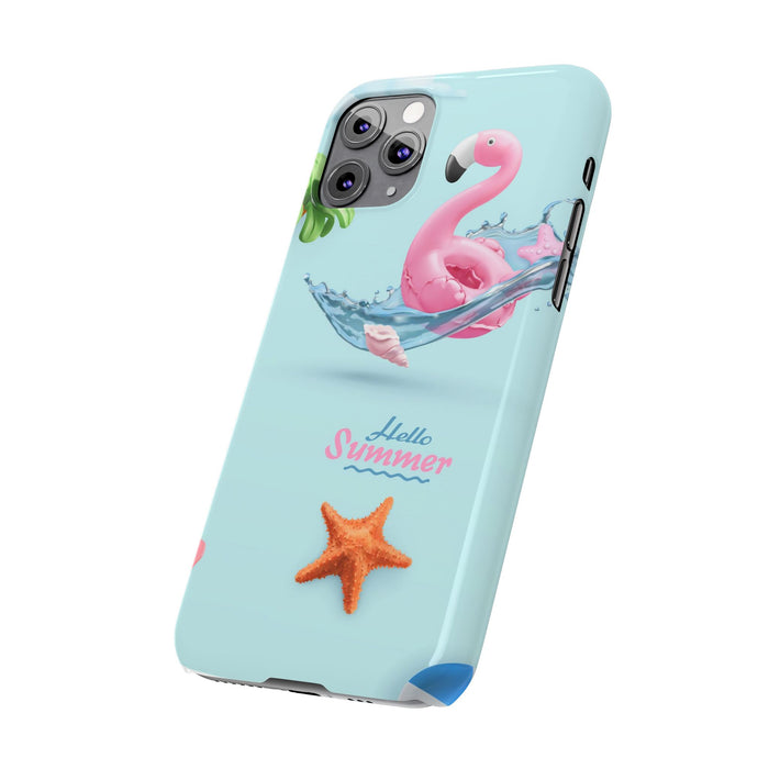 Slim Phone Cases with Hello Summer design